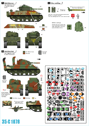 Star Decals 35-C1078 M4A3 Gun Tank and Flame Tank 1/35 – image 2