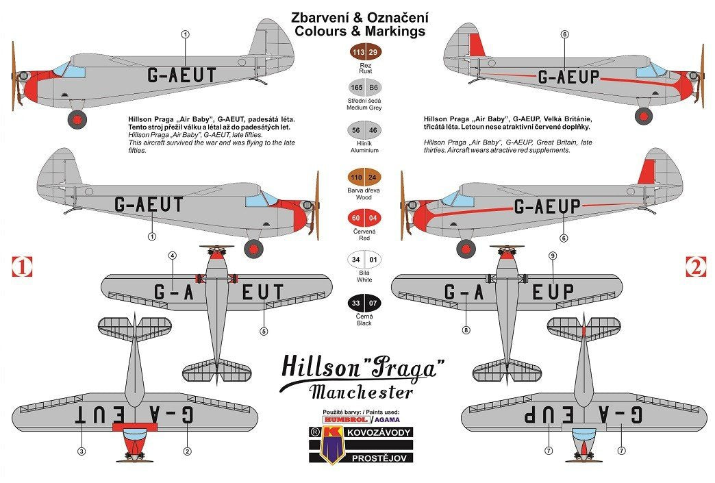Kozavody Prostejov KPM0094 Hilson/Praga E-114B Air Baby 1/72 – image 2