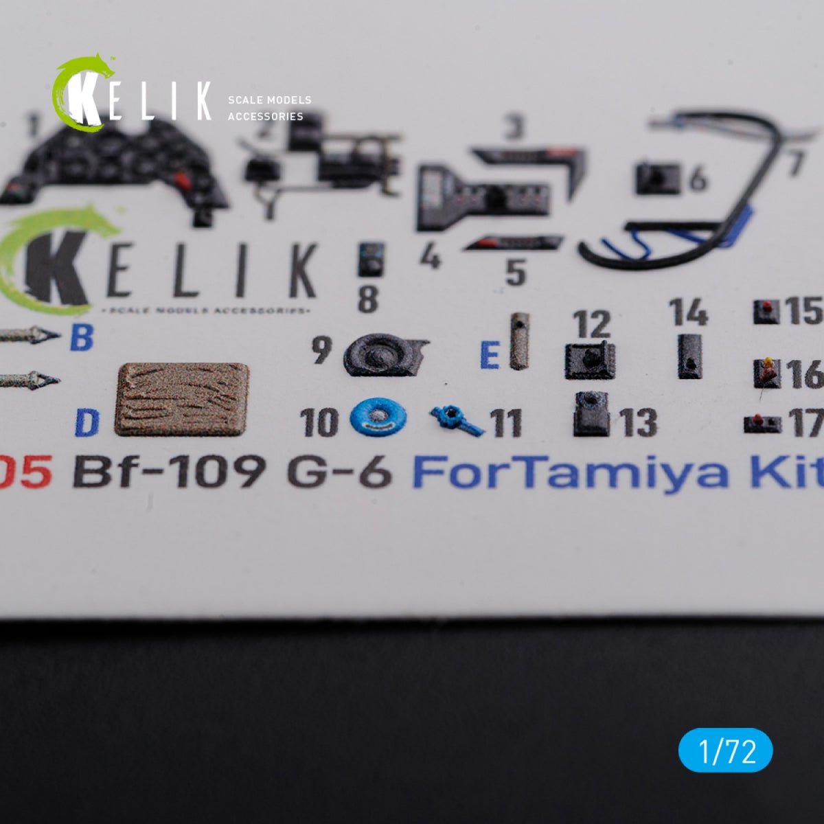 KELIK K72105 BF109 G-6 interior 3D decals for Tamiya kit 1/72 – Bild 7