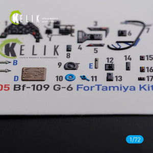 KELIK K72105 BF109 G-6 interior 3D decals for Tamiya kit 1/72 – Bild 7