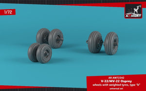 Armory Models AW72342 V-22/MV-22 Osprey wheels w/ weighted tires type “b” 1/72 – image 3