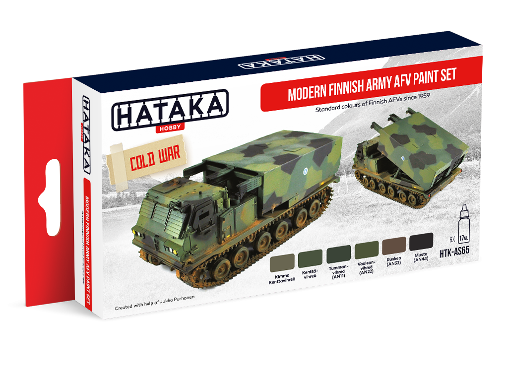 Hataka HTK-AS65 Modern Finnish Army AFV paint set (6x17ml) – Bild 2
