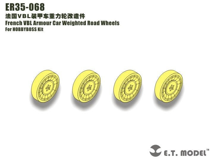 ET Model ER35-068 French VBL Armor Car Weighted Road Wheels For HOBBYBOSS 83876 1/35