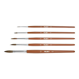 Milan 10461 Blister pack 5 round brushes (goat &amp;amp; synthetic hair) 101 series no 0, 4,6, 8 and 12 – image 2