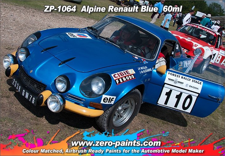 Zero Paints ZP-1064 Alpine Renault Blue Paint A110 60ml – immagine 2