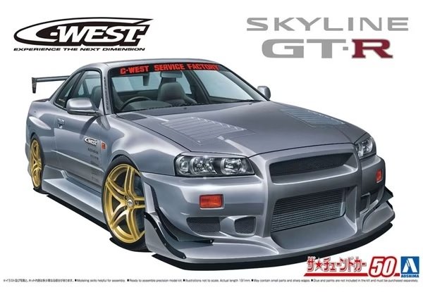 Aoshima 06149 C-WEST BNR34 Skyline GT-R &amp;#39;02 1/24