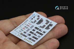 Quinta Studio QD48197 F-5F Tiger II 3D-Printed &amp;amp; colored Interior on decal paper (for AFV Club ) 1/48 – image 10