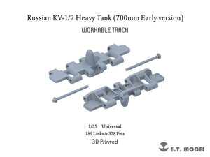 ET Model P35-050 Russian KV-1/2 Heavy Tank 700mm Early version Workable Track ( 3D Printed ) 1/35