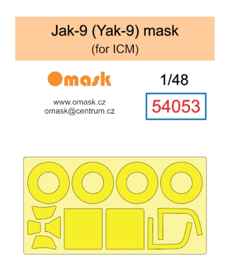 Omask 54053 Yak-9 (Yak-9) mask (for ICM) 1/48