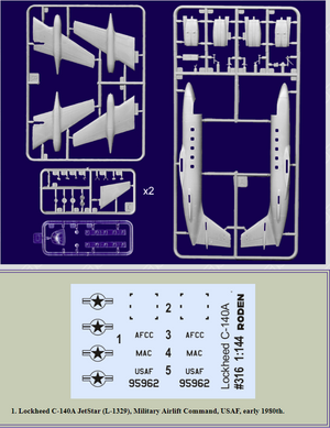 Roden 316 Lockheed C-140A JetStar 1/144 – image 2
