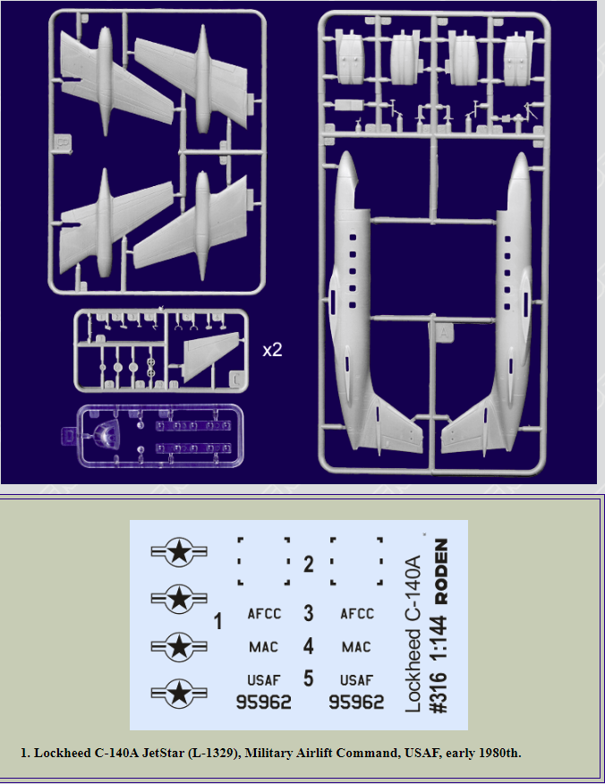 Roden 316 Lockheed C-140A JetStar 1/144 – image 2