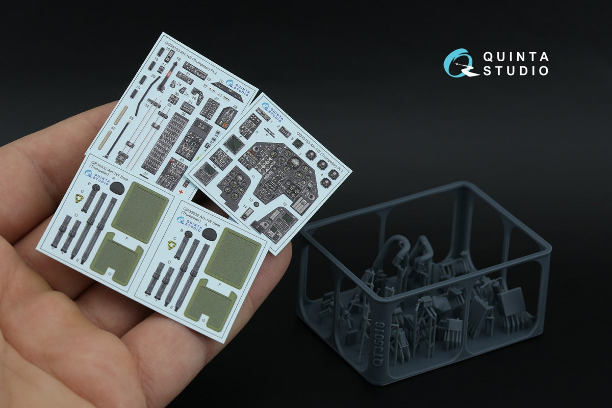 Quinta Studio QD+35153 AH-1W 3D-Printed &amp;amp; colored Interior on decal paper (Trumpeter) (with 3D-printed resin parts) 1/35 – image 11