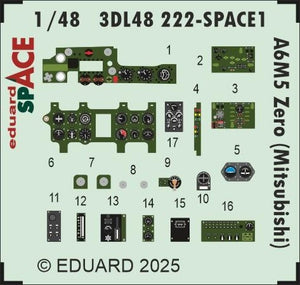Eduard 3DL48222 A6M5 Zero (Mitsubishi) SPACE EDUARD 1/48 – obrázek 3