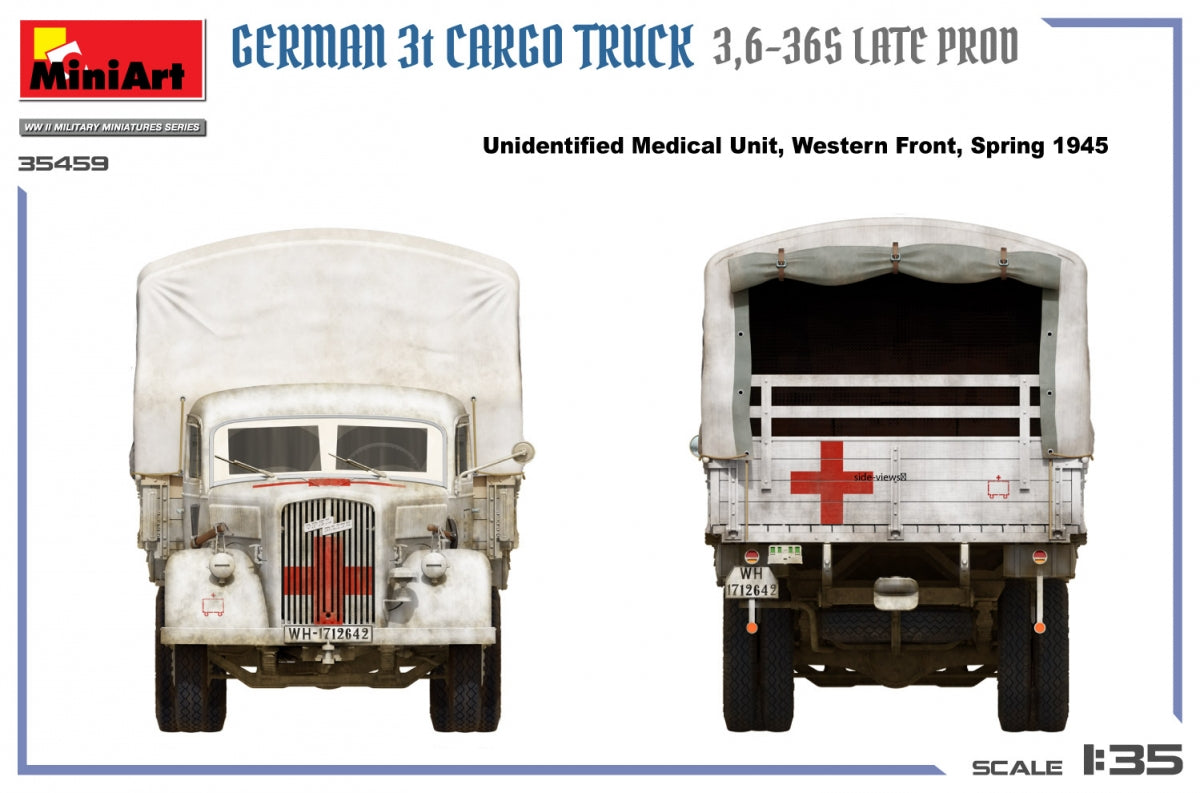 MiniArt 35459 German 3t Cargo Truck 3.5-36s Late Production 1/35 – image 19