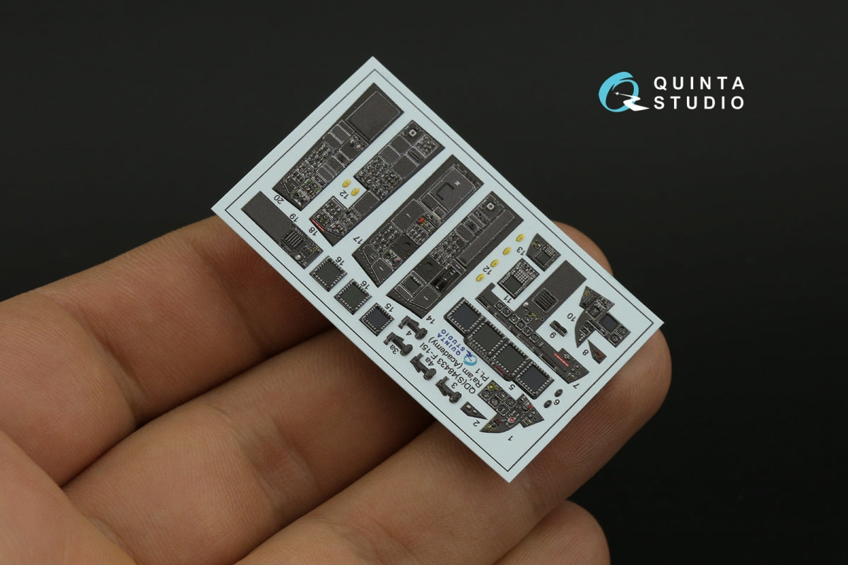 Quinta Studio QDS-48433 F-15I 3D-Printed &amp;amp; colored Interior on decal paper (Academy) (Small version) 1/48 – image 5
