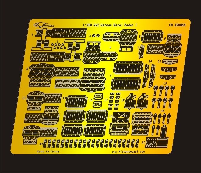 Radar allemand Flyhawk FH350060 de la Seconde Guerre mondiale, échelle 1/350 – image 2
