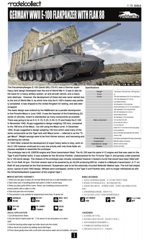 Modelcollect UA72067 Germany WWII E-100 Flakpanzer with flak 88 1/72 – image 2