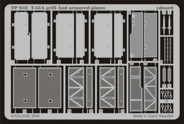 Eduard TP043 T-55A grill and armored plates 1/35 Tamiya
