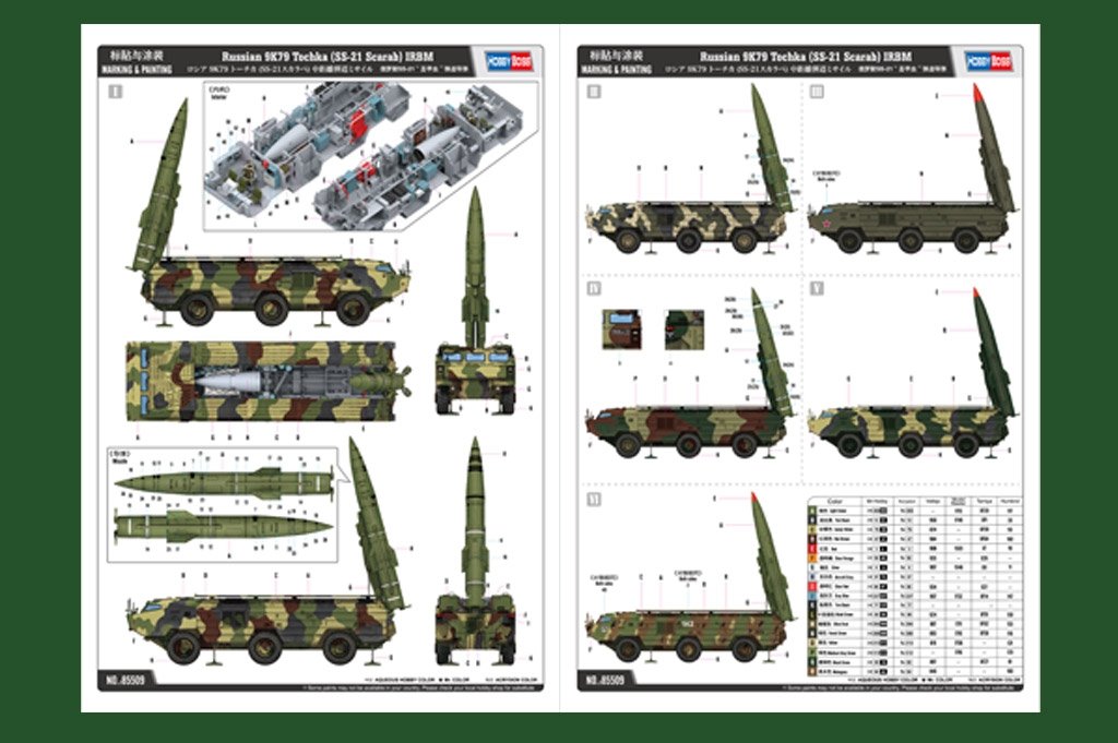 Hobby Boss 85509 Russian 9K79 Tochka (SS-21 Scarab) IRBM 1/35 – immagine 4