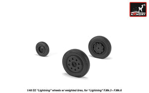 Armory Models AW48408 EE Lightning wheels w/ weighted tires, late 1/48 – image 4
