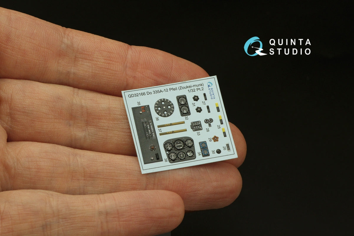 Quinta Studio QD32166 Do 335A-12 3D-Printed &amp;amp; colored Interior on decal paper (Zoukei-Mura) 1/32 – Bild 16