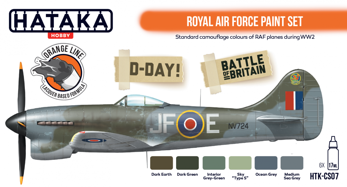 Hataka HTK-CS07 ORANGE LINE – Royal Air Force paint set 6x17 – obrázek 2