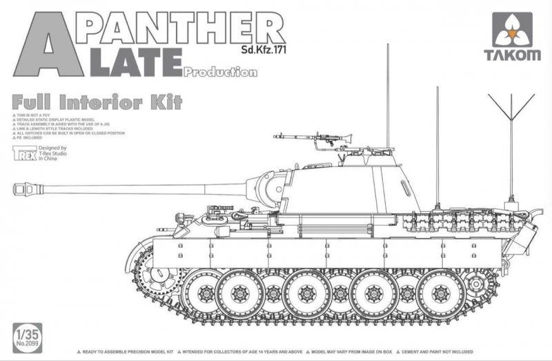 Takom 2099 Panther Ausf. A late production (full interior) 1/35
