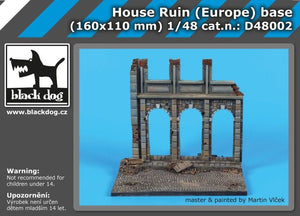 Black Dog D48002 House ruins (Europe) base 1/48