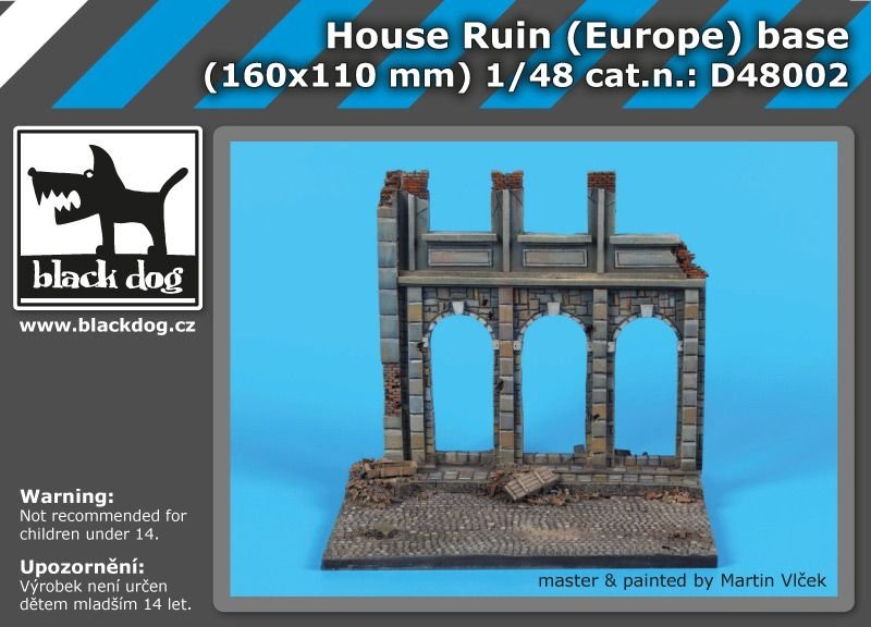 Black Dog D48002 House ruins (Europe) base 1/48
