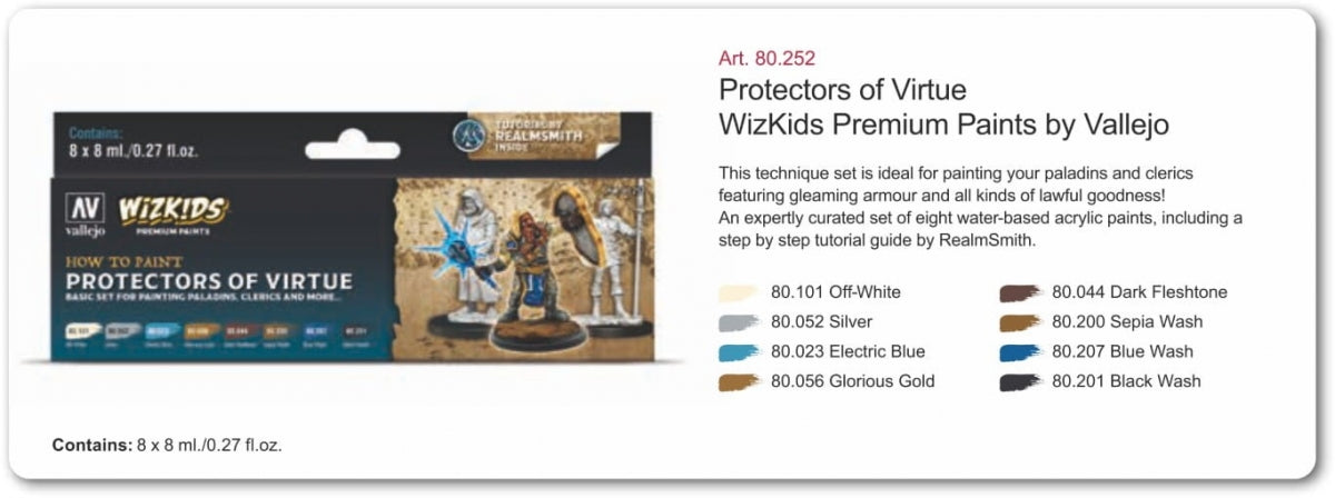 Vallejo 80252 Wizkids Protectors of Virtue Set 8x8ml – Bild 2