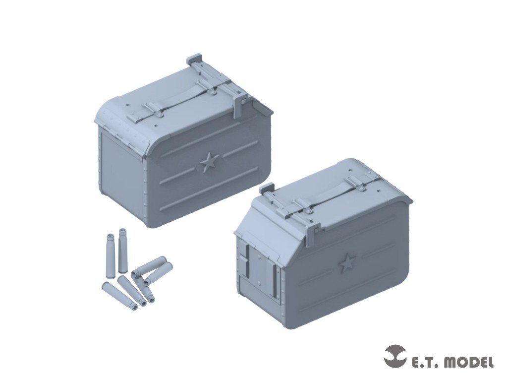 ET Model P35-248 Soviet 12.7mm Heavy Machine Gun Ammo Cans Set (3D Printed) 1/35 – image 3