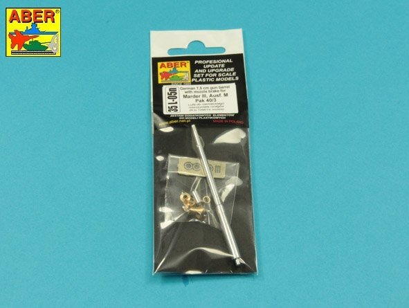 Aber 35L-005N Barrel with muzzle brake Pak 40/3 for Marder III M 1/35 – immagine 2