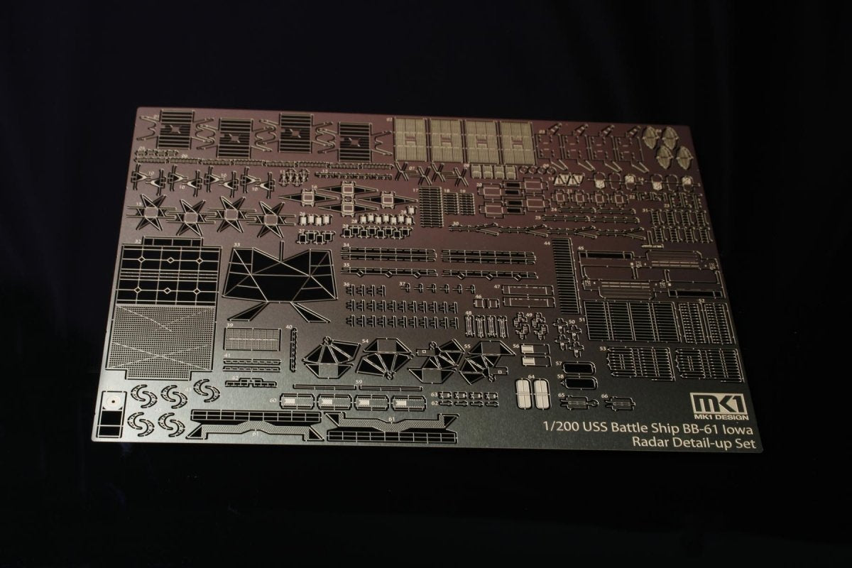 MK1 Design MS-20009 USS IOWA RADAR DETAIL-UP SET 1/200 – image 3