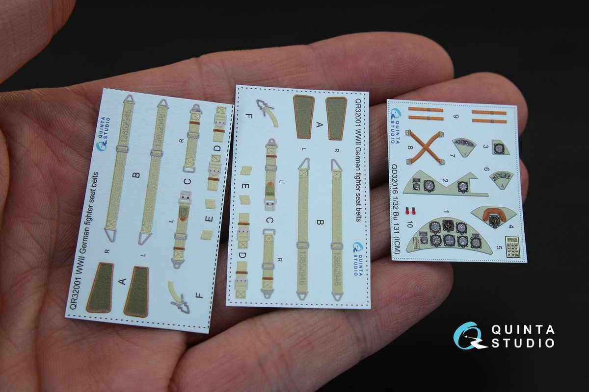 Quinta Studio QD32016 Bu 131 3D-Printed &amp;amp; coloured Interior on decal paper (for ICM kit) 1/32 – zdjęcie 3