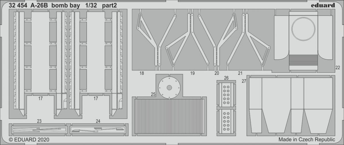 Eduard 32454 A-26B bomb bay 1/32 HOBBY BOSS – immagine 2