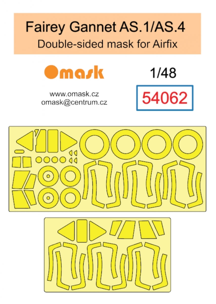 Masque double face Omask 54062 Fairey Gannet AS.1/AS.4 (pour Airfix) 1/48