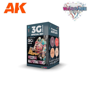 AK Interactive AK1065 WARGAME COLOR SET. VISCERAL MALFORMATIONS. 4x17 ml