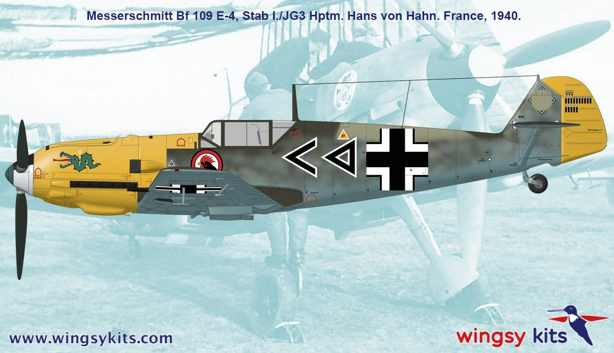 Wingsy Kits D5-10 German WWII Fighter MESSERSCHMITT Bf 109 E-4 1/48 – image 3