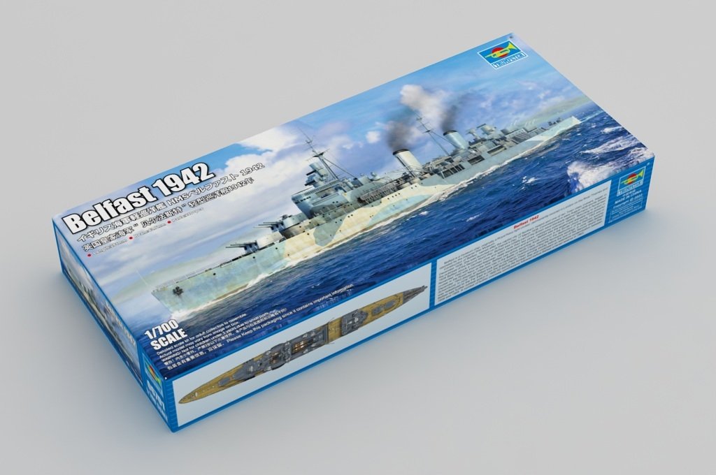 Trumpeter 06701 Royal Navy light cruiser Belfast 1942 1/700 – image 2