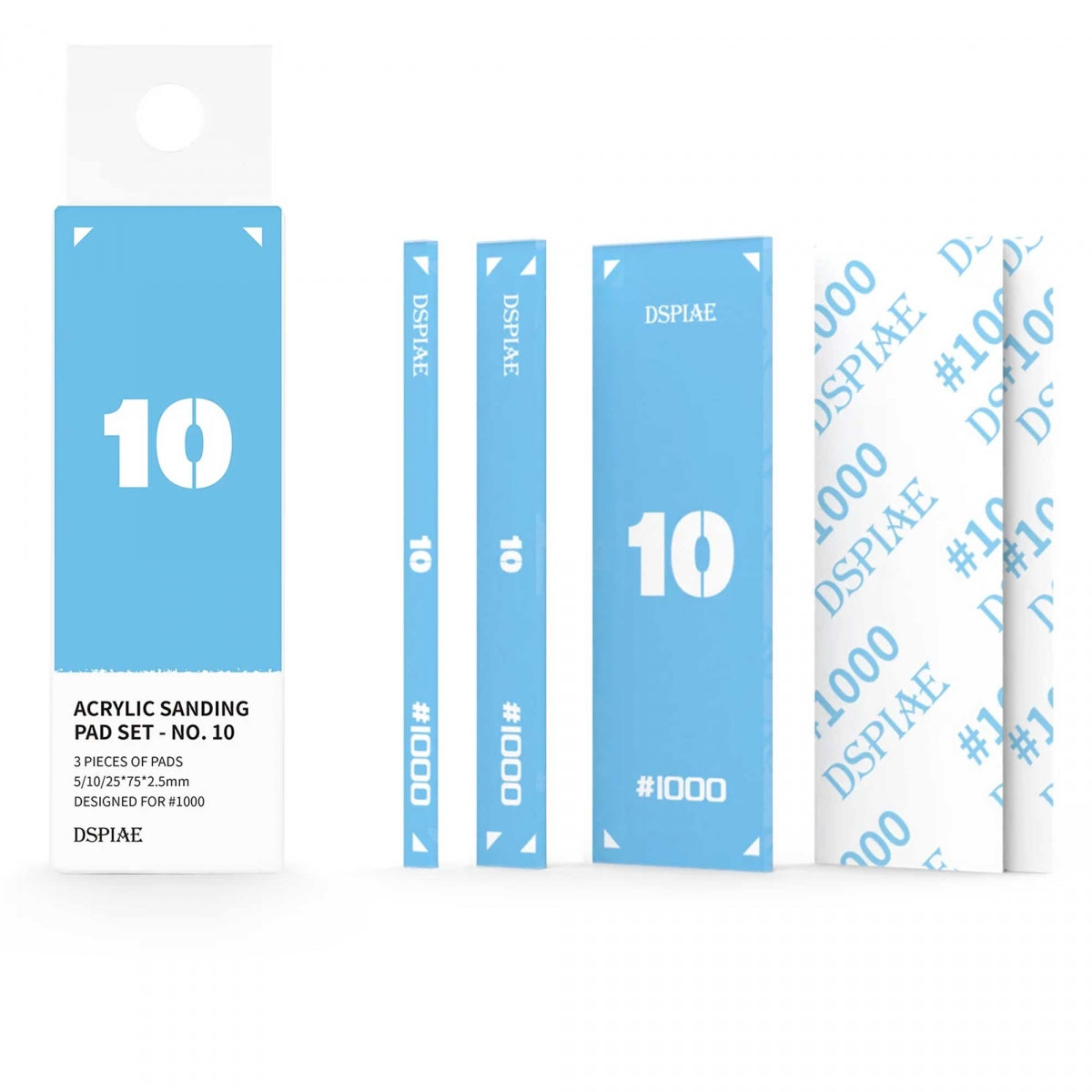 DSPIAE PT-SP10 Acrylic Sanding #1000 Pad Set 3 pcs