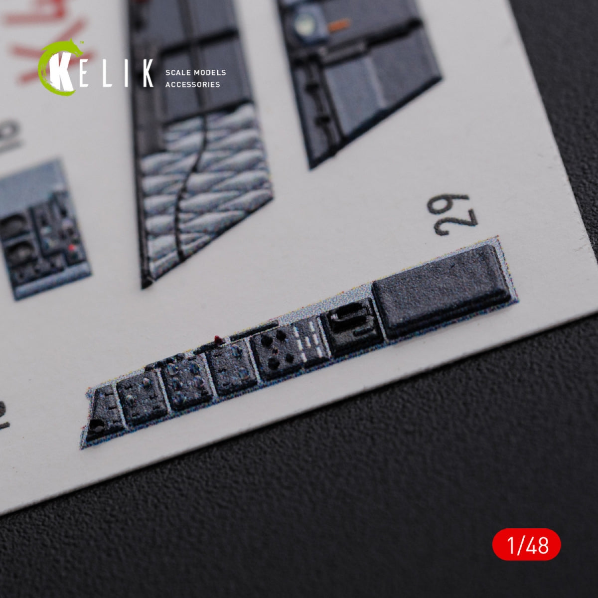 KELIK K48078 F/A-18F Super Hornet interior 3D decals for MENG kit 1/48 – image 9