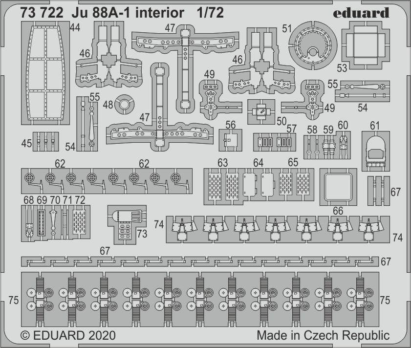 Eduard 73722 Ju 88A-1 interior 1/72 REVELL – imagen 2
