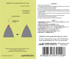 HobbyDecal MT72007V1 F-8 Pitot tube set 1/72 – obrázek 2