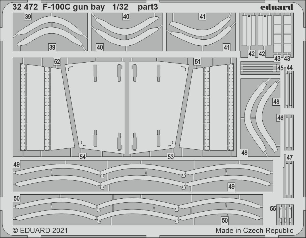 Eduard 32472 F-100C gun bay TRUMPETER 1/32 – immagine 3