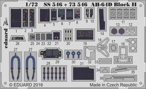 Eduard SS546 AH-64D Block II interior ACADEMY 1/72