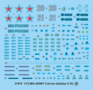 Trumpeter 01676 MIG-29SMT Fulcrum (Izdeliye 9.19) 1/72 – obrázek 4