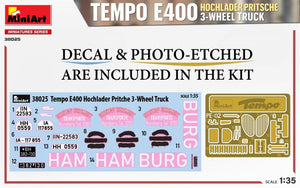 MiniArt 38025 TEMPO E400 HOCHLADER PRITSCHE 3-WHEEL TRUCK 1/35 – image 9