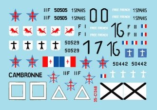 Star Decals 35-C1348 French Fighting Vehicles in Africa 1. FFL - Forces Francaises Libres 1/35 – obrázek 2
