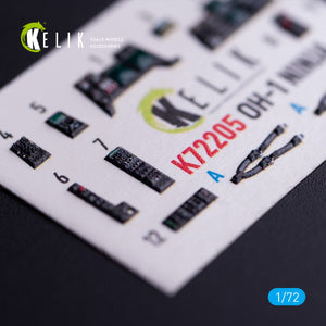 Kelik K72205 OH-1 NINJA - interior 3D decals for Aoshima kit 1/72