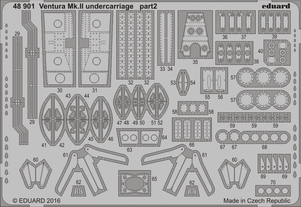 Train d&amp;#39;atterrissage Eduard 48901 Ventura Mk. II REVELL 1/48 – image 2